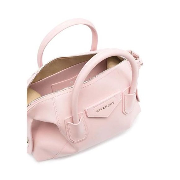 Small Antigona Soft Satchel Pink Leather Shoulder Bag - Picture 3 of 12